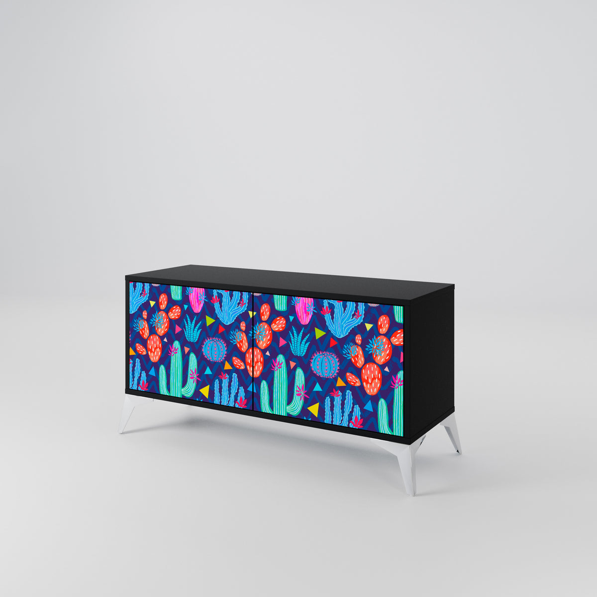 CACTUS VIBES Mueble de TV Compacto de 2 puertas