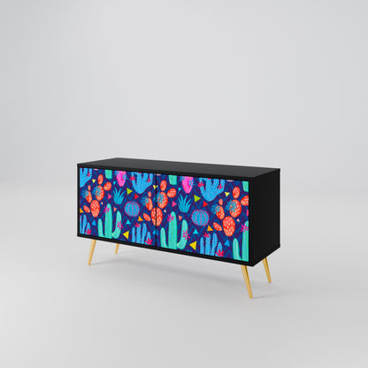 CACTUS VIBES Mueble de TV Compacto de 2 puertas