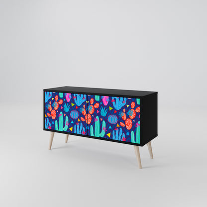 CACTUS VIBES Mueble de TV Compacto de 2 puertas