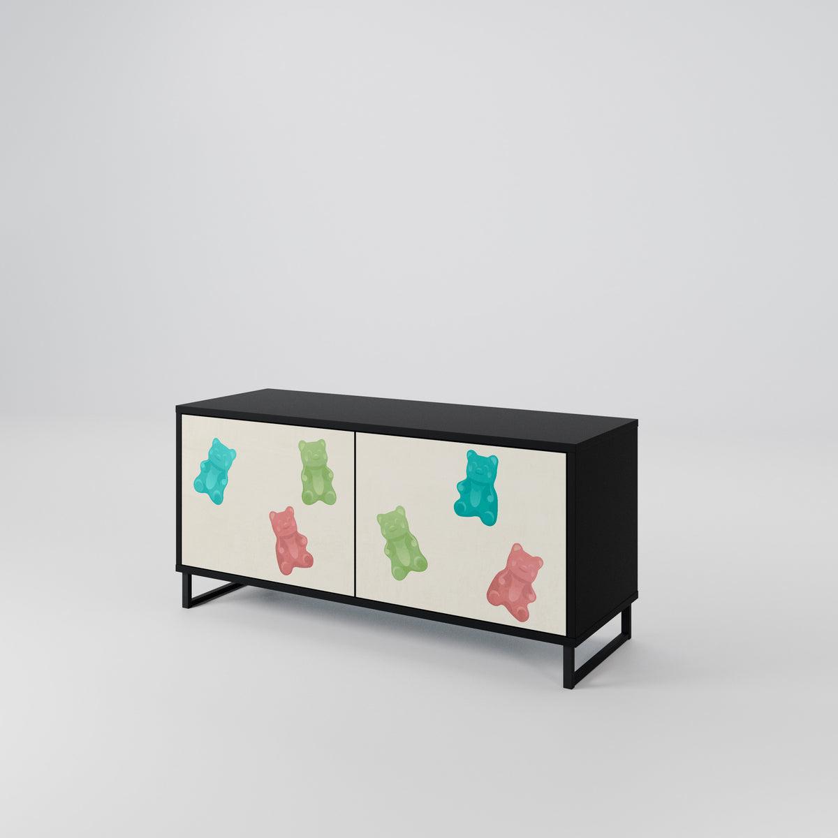 GUMMY BEARS Mueble de TV Compacto de 2 puertas