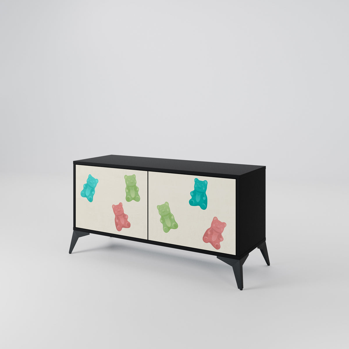 GUMMY BEARS Mueble de TV Compacto de 2 puertas