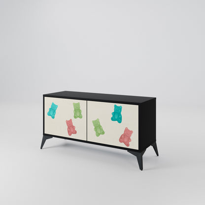 GUMMY BEARS Mueble de TV Compacto de 2 puertas