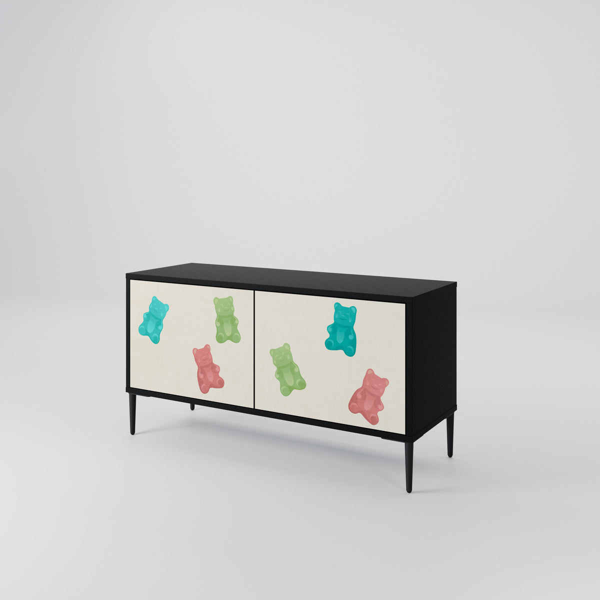 GUMMY BEARS Mueble de TV Compacto de 2 puertas