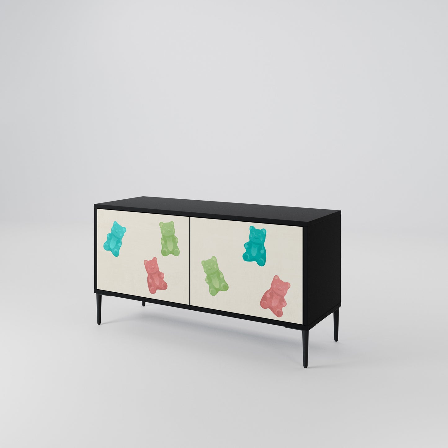 GUMMY BEARS Mueble de TV Compacto de 2 puertas