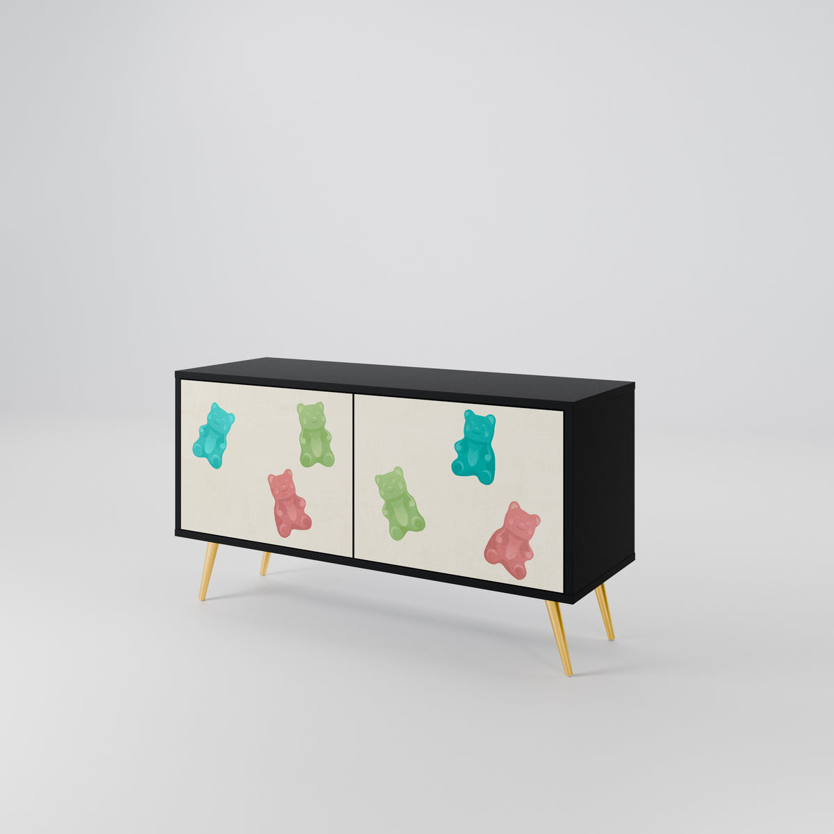 GUMMY BEARS Mueble de TV Compacto de 2 puertas