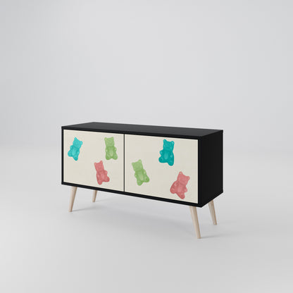 GUMMY BEARS Mueble de TV Compacto de 2 puertas