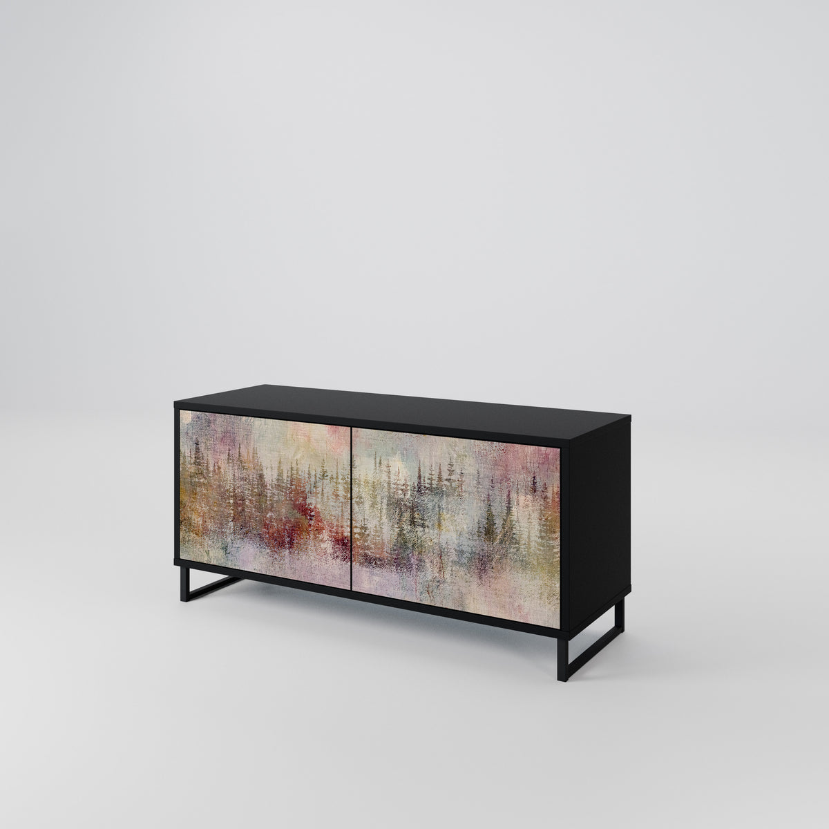 VEILED SUMMIT Mueble de TV Compacto de 2 puertas