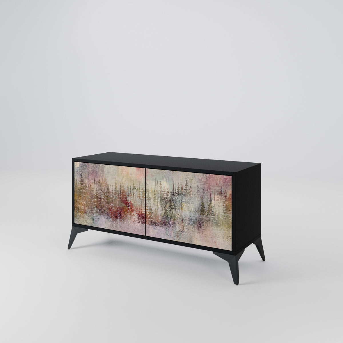 VEILED SUMMIT Mueble de TV Compacto de 2 puertas