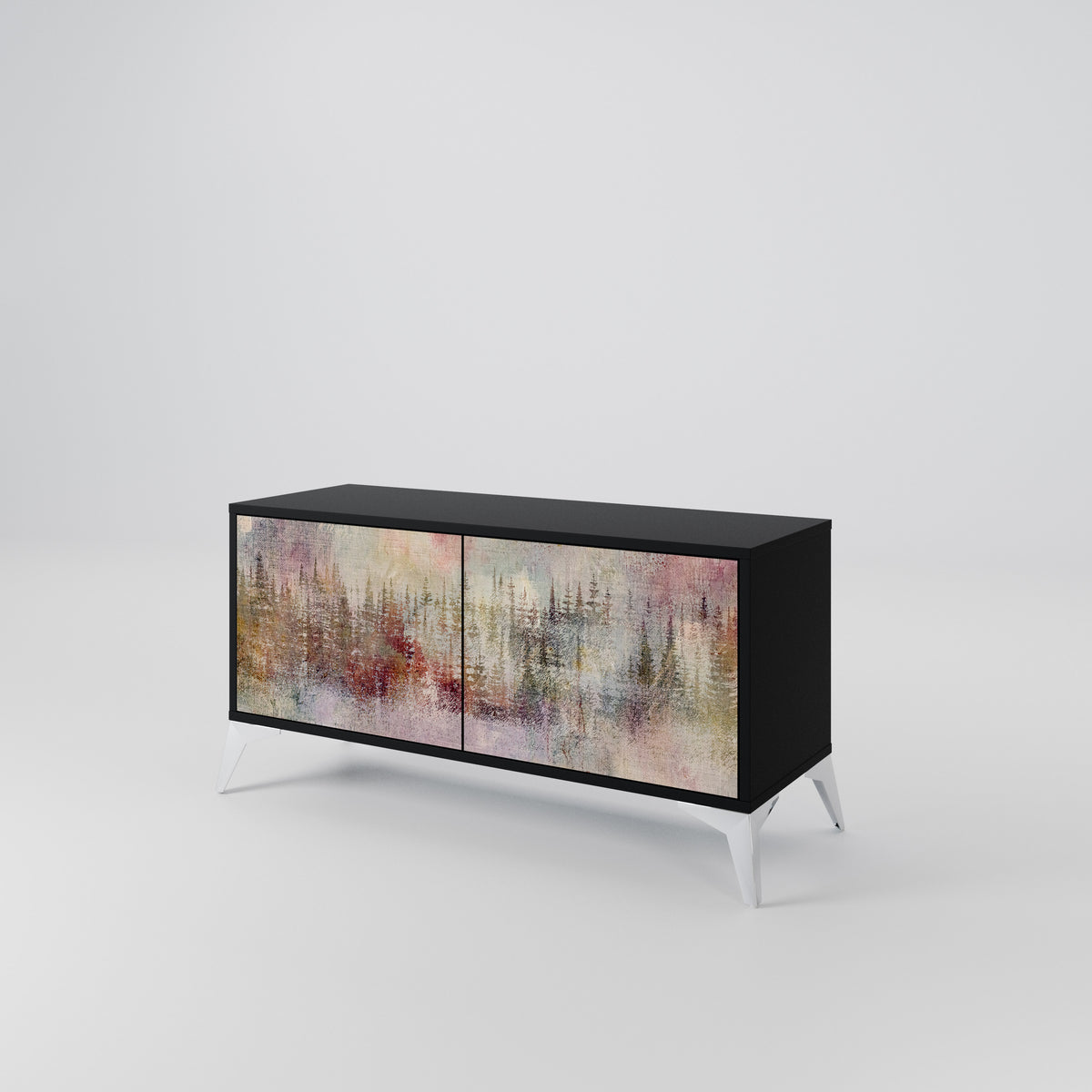 VEILED SUMMIT Mueble de TV Compacto de 2 puertas