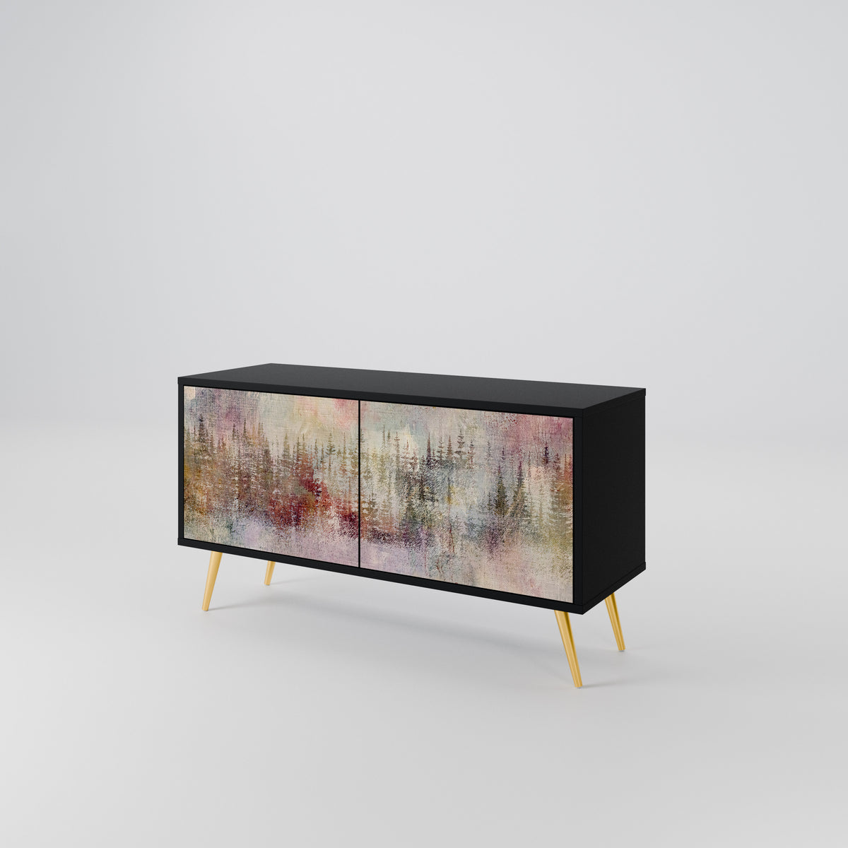 VEILED SUMMIT Mueble de TV Compacto de 2 puertas