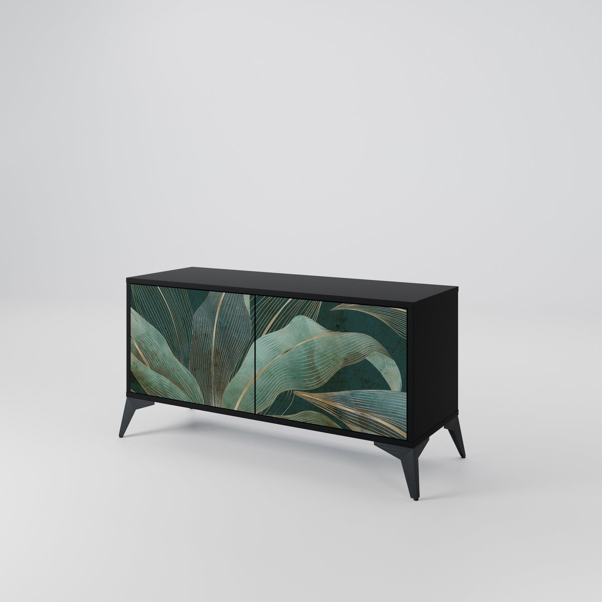 ROYAL GREEN Mueble de TV Compacto de 2 puertas