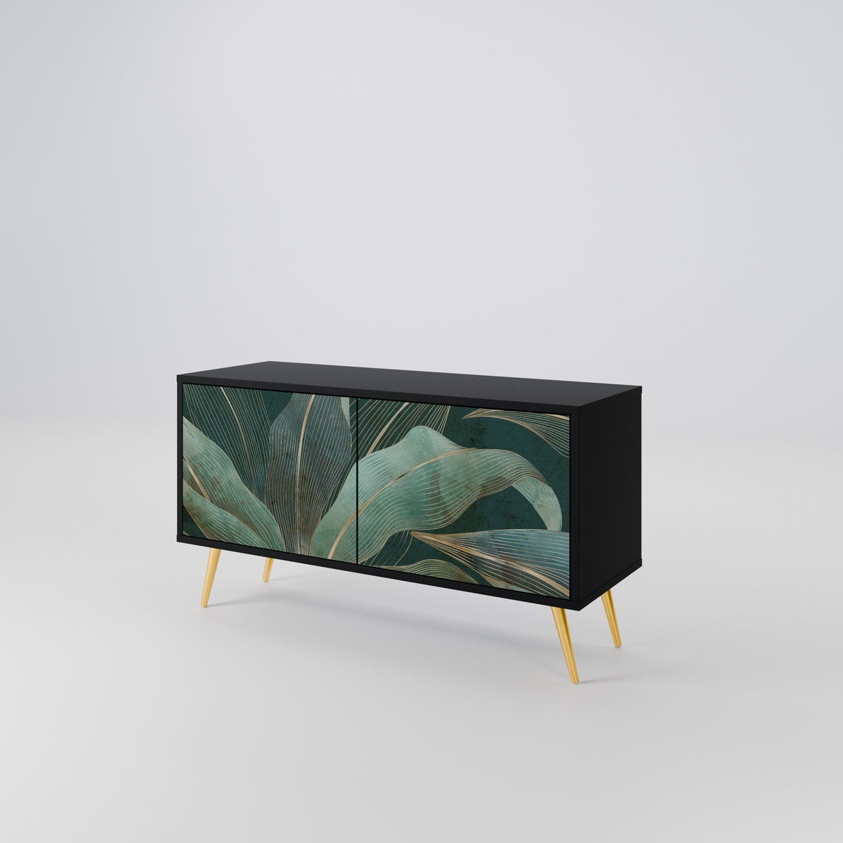 ROYAL GREEN Mueble de TV Compacto de 2 puertas