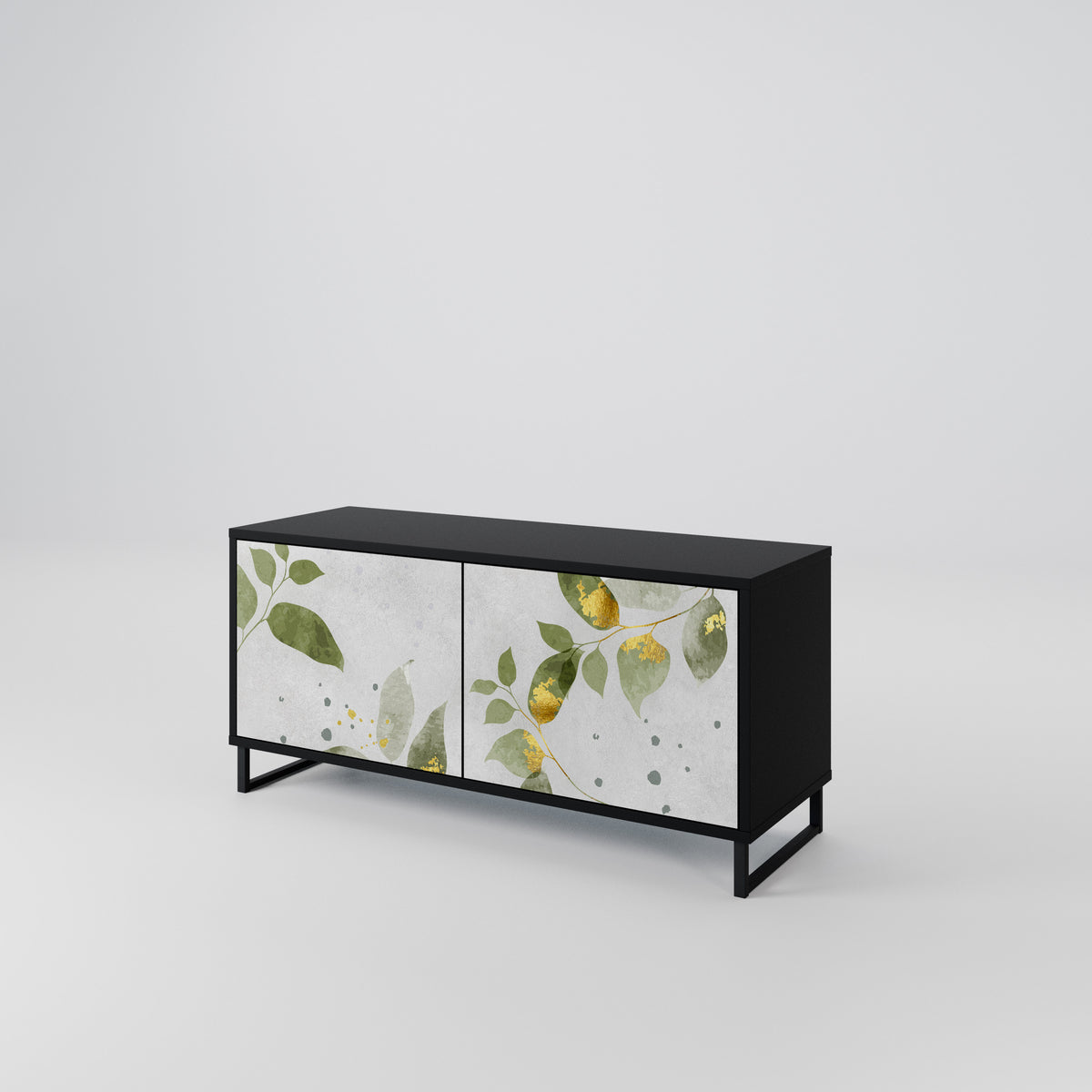 ELEGANT BOTANICS Mueble de TV Compacto de 2 puertas