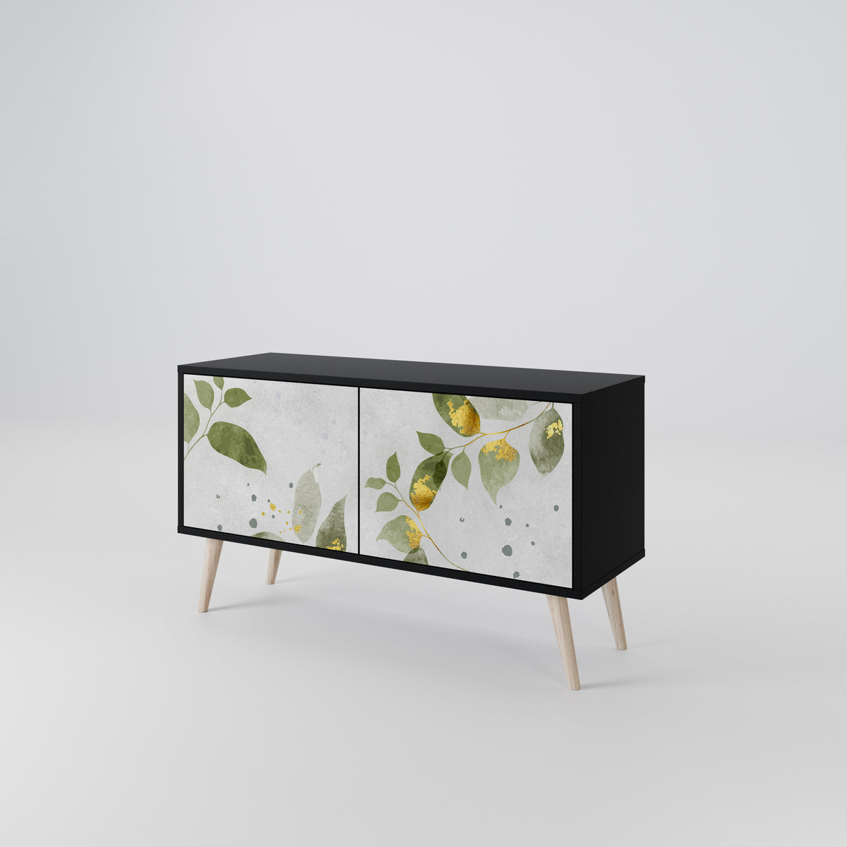 ELEGANT BOTANICS Mueble de TV Compacto de 2 puertas