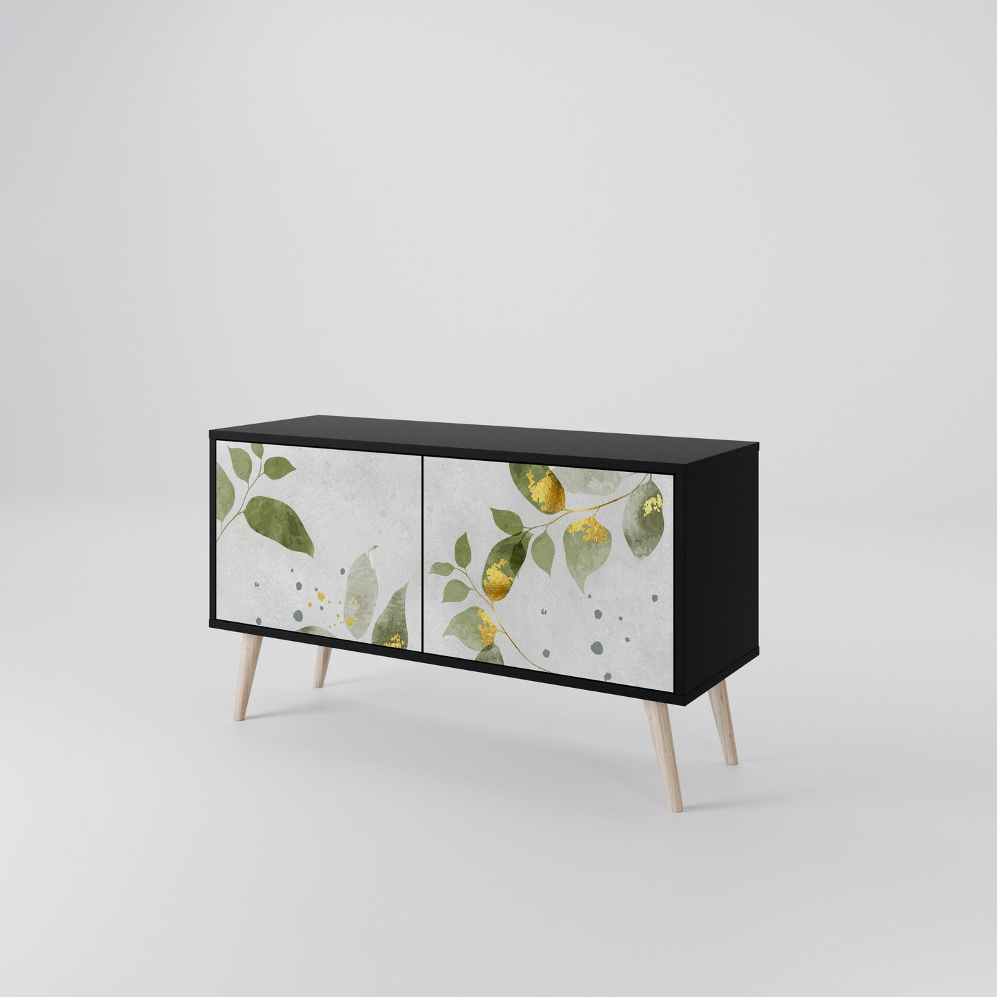 ELEGANT BOTANICS Mueble de TV Compacto de 2 puertas