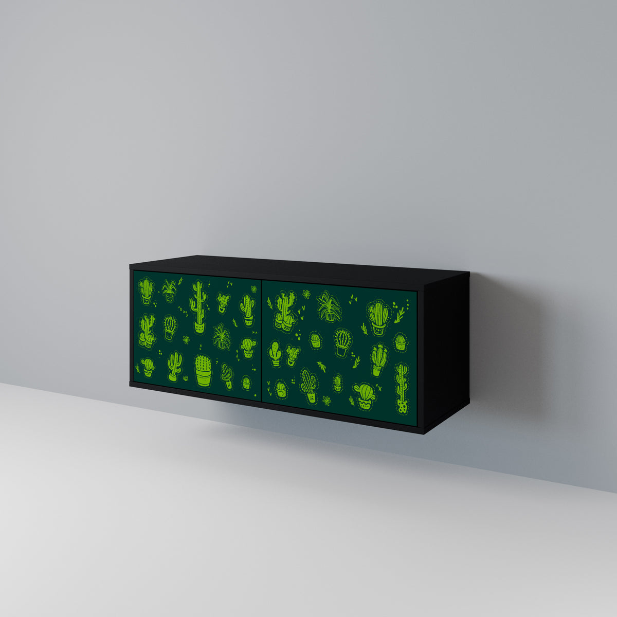 DESERT GREEN Mueble de TV Compacto de 2 puertas