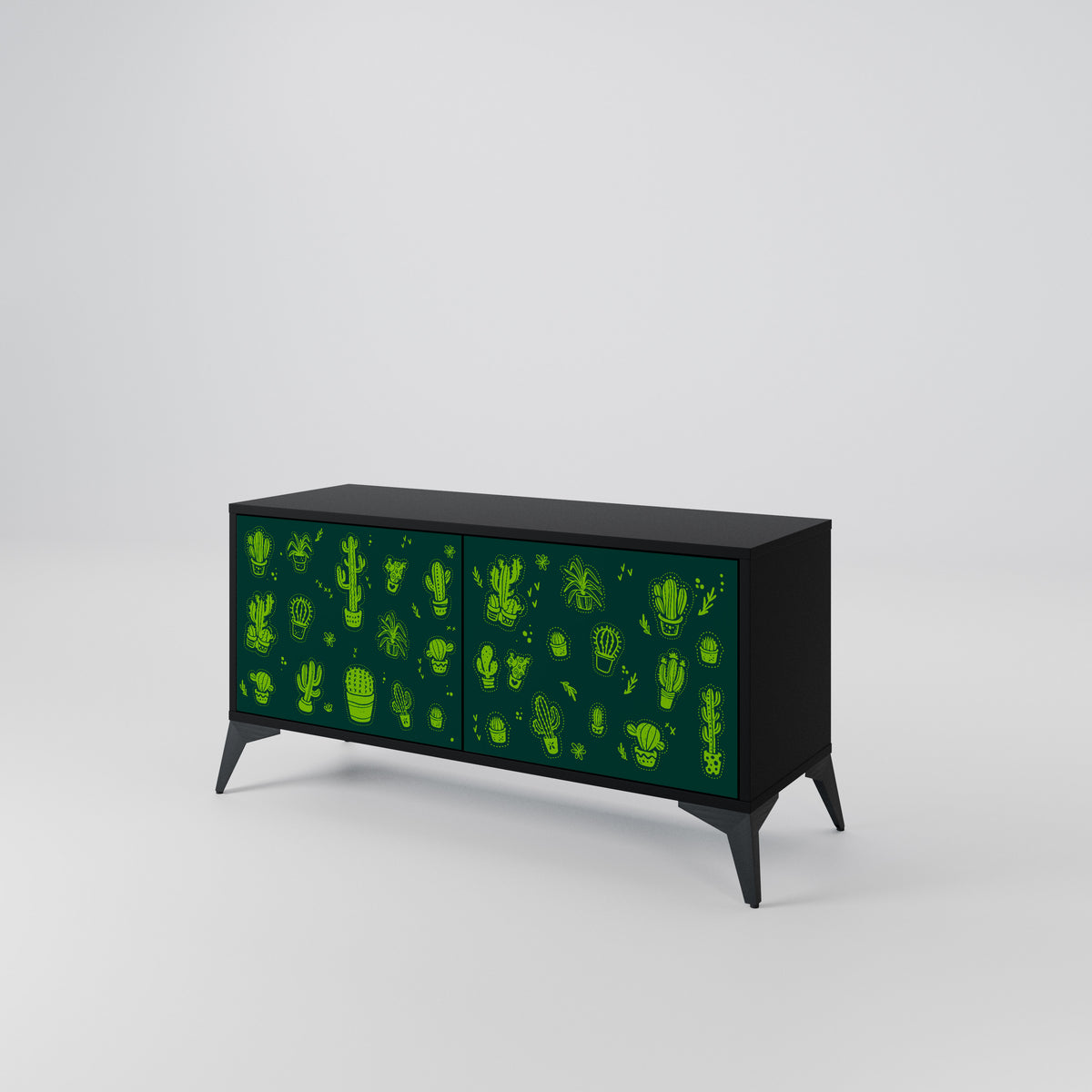 DESERT GREEN Mueble de TV Compacto de 2 puertas