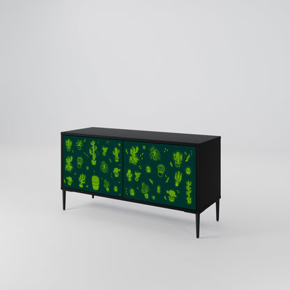 DESERT GREEN Mueble de TV Compacto de 2 puertas
