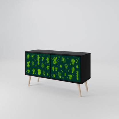 DESERT GREEN Mueble de TV Compacto de 2 puertas