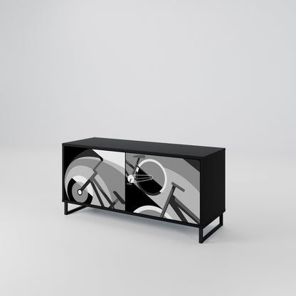 BIKE ENERGY Mueble de TV Compacto de 2 puertas