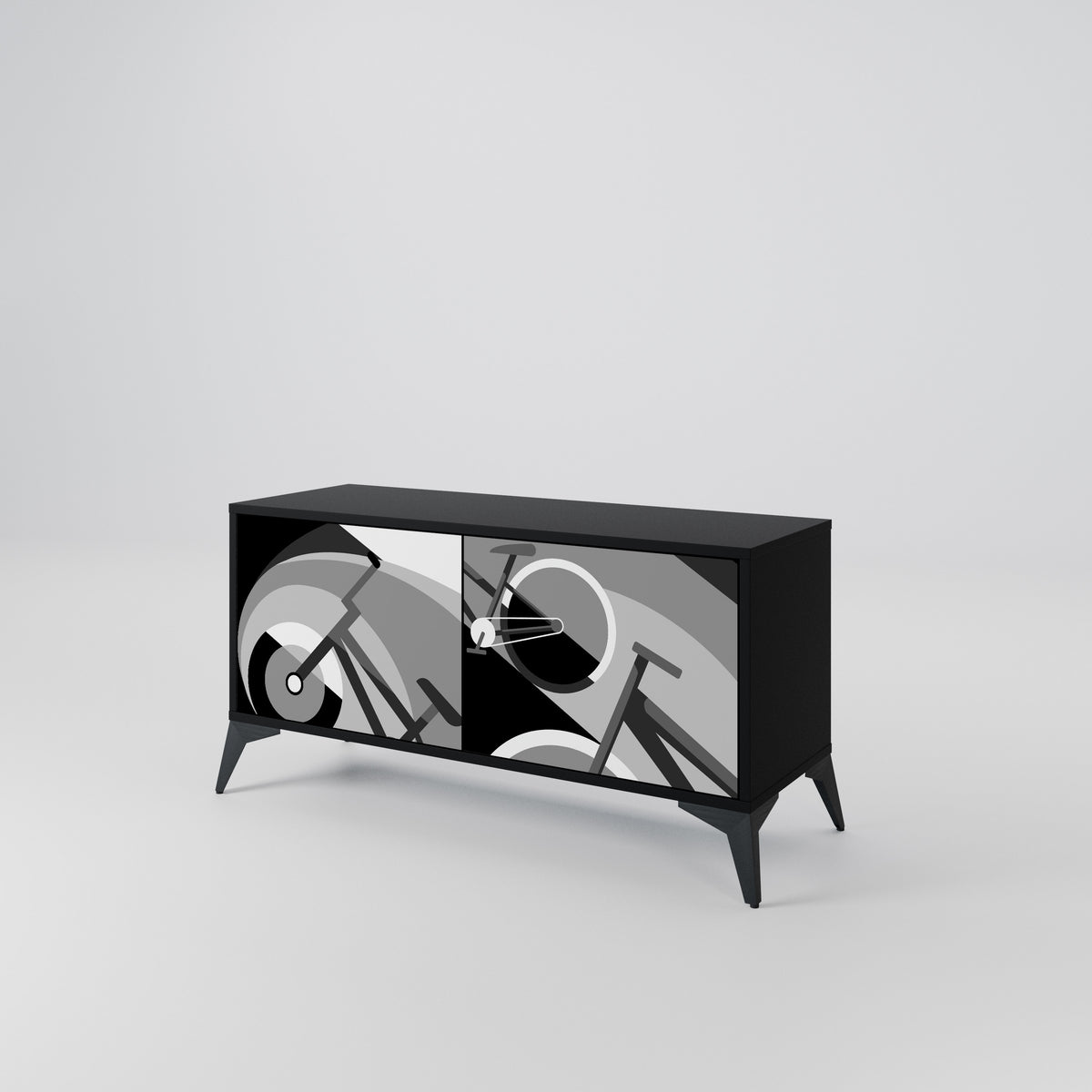 BIKE ENERGY Mueble de TV Compacto de 2 puertas