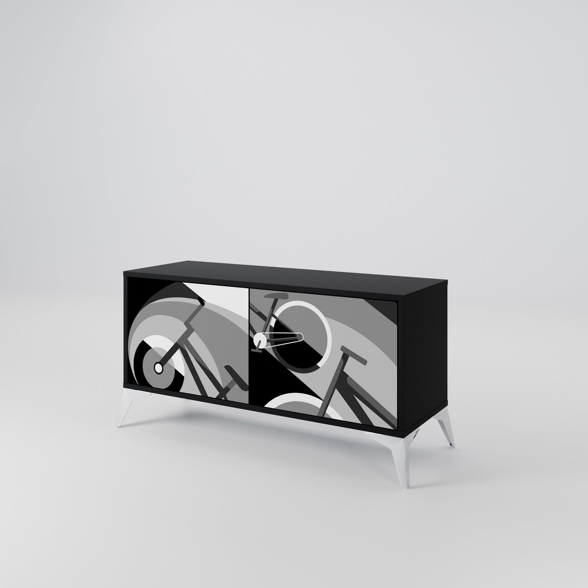 BIKE ENERGY Mueble de TV Compacto de 2 puertas