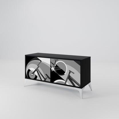 BIKE ENERGY Mueble de TV Compacto de 2 puertas