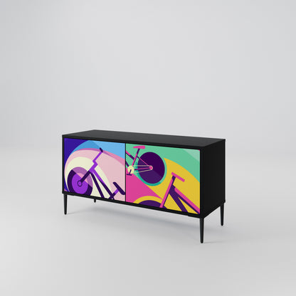 BIKE DREAMS Mueble de TV Compacto de 2 puertas