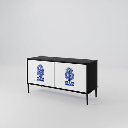 POLISH FOLK ART Compact 2-Door TV Cabinet
