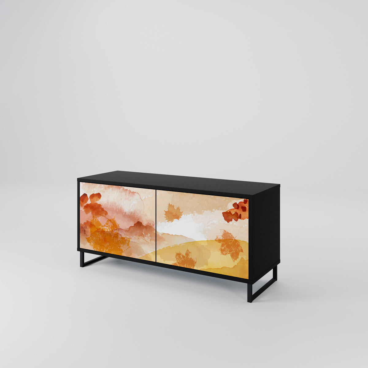 TRACES OF AUTUMN Mueble de TV Compacto de 2 puertas