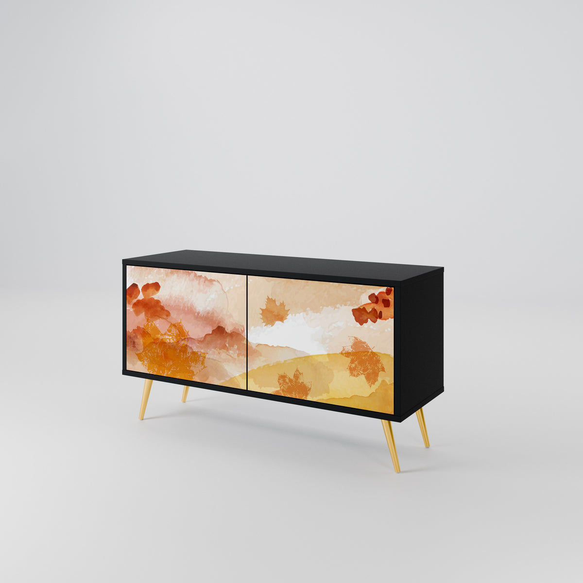 TRACES OF AUTUMN Mueble de TV Compacto de 2 puertas