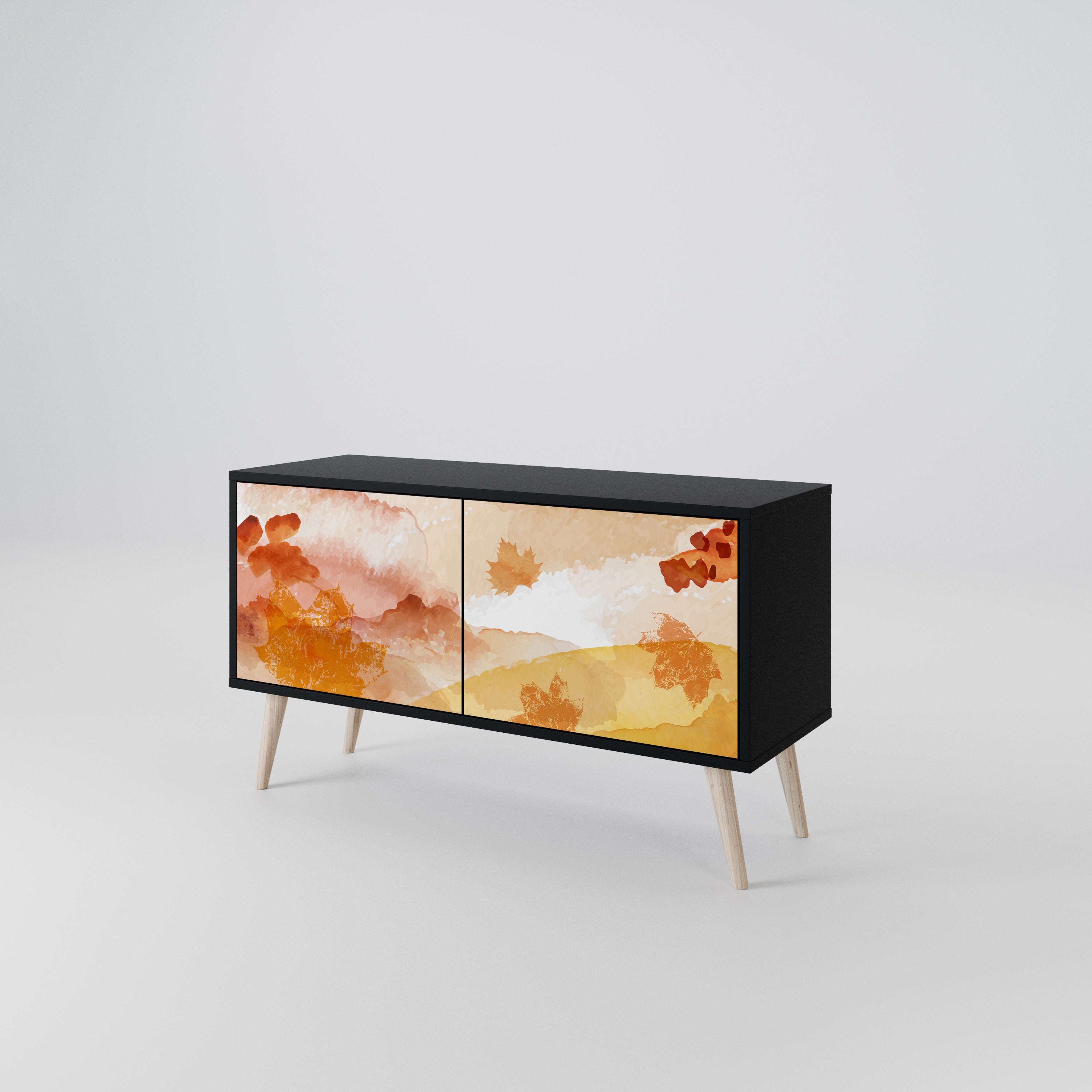 TRACES OF AUTUMN Compact 2-Door TV Cabinet