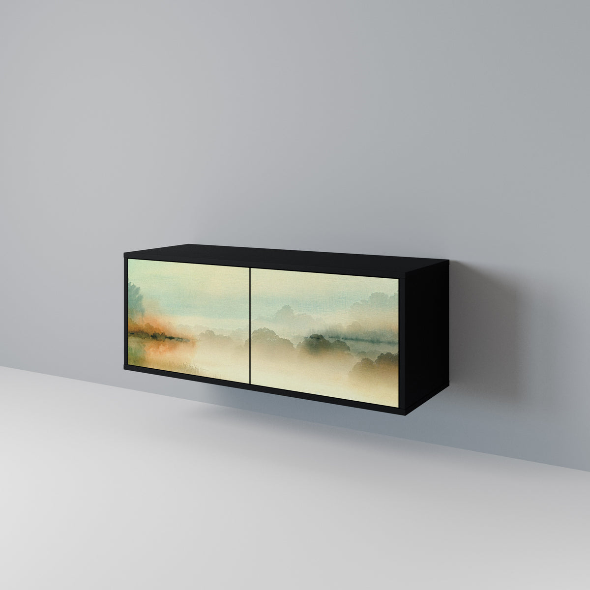 MORNING BY THE LAKE Mueble de TV Compacto de 2 puertas