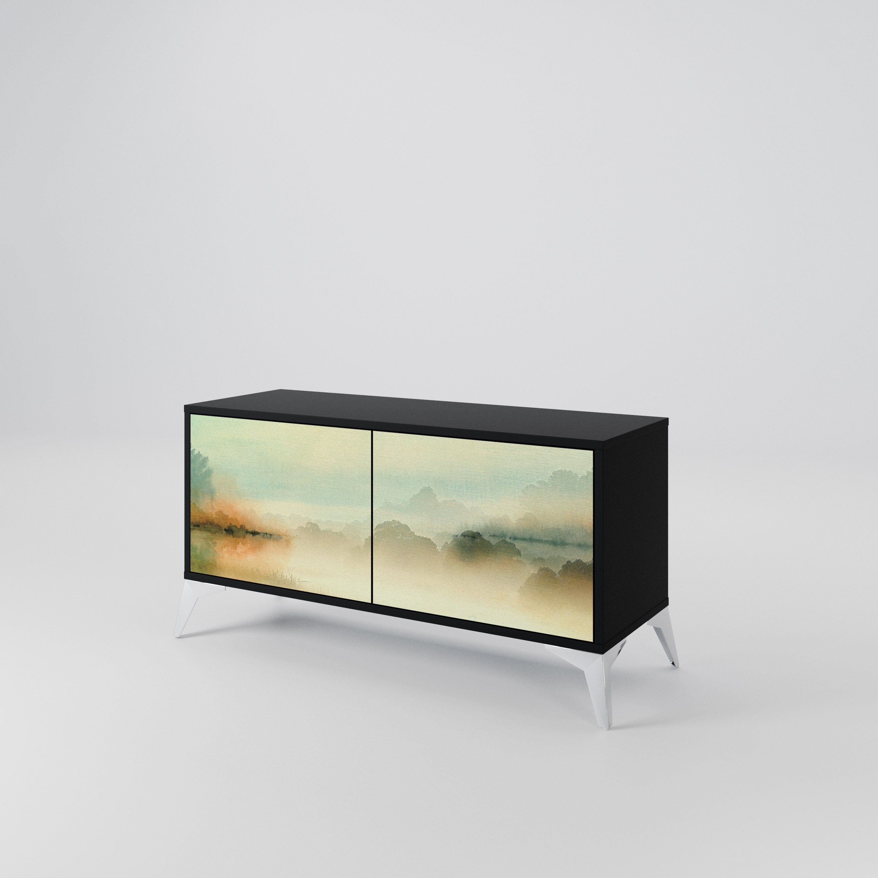 MORNING BY THE LAKE Compact 2-Door TV Cabinet