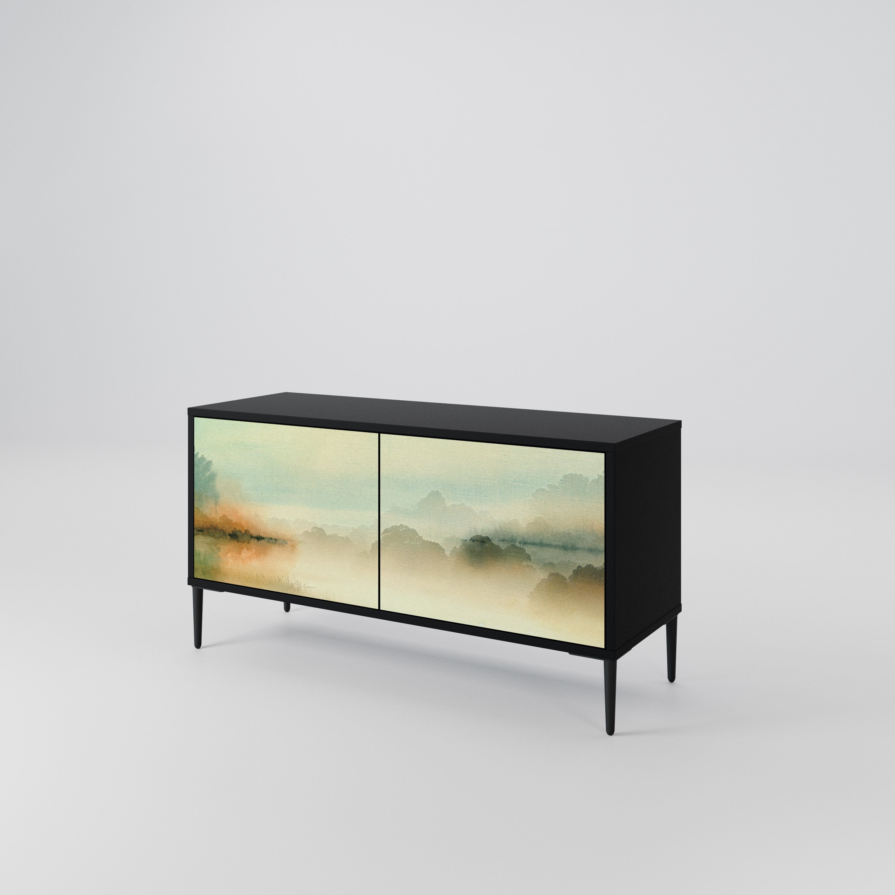 MORNING BY THE LAKE Compact 2-Door TV Cabinet