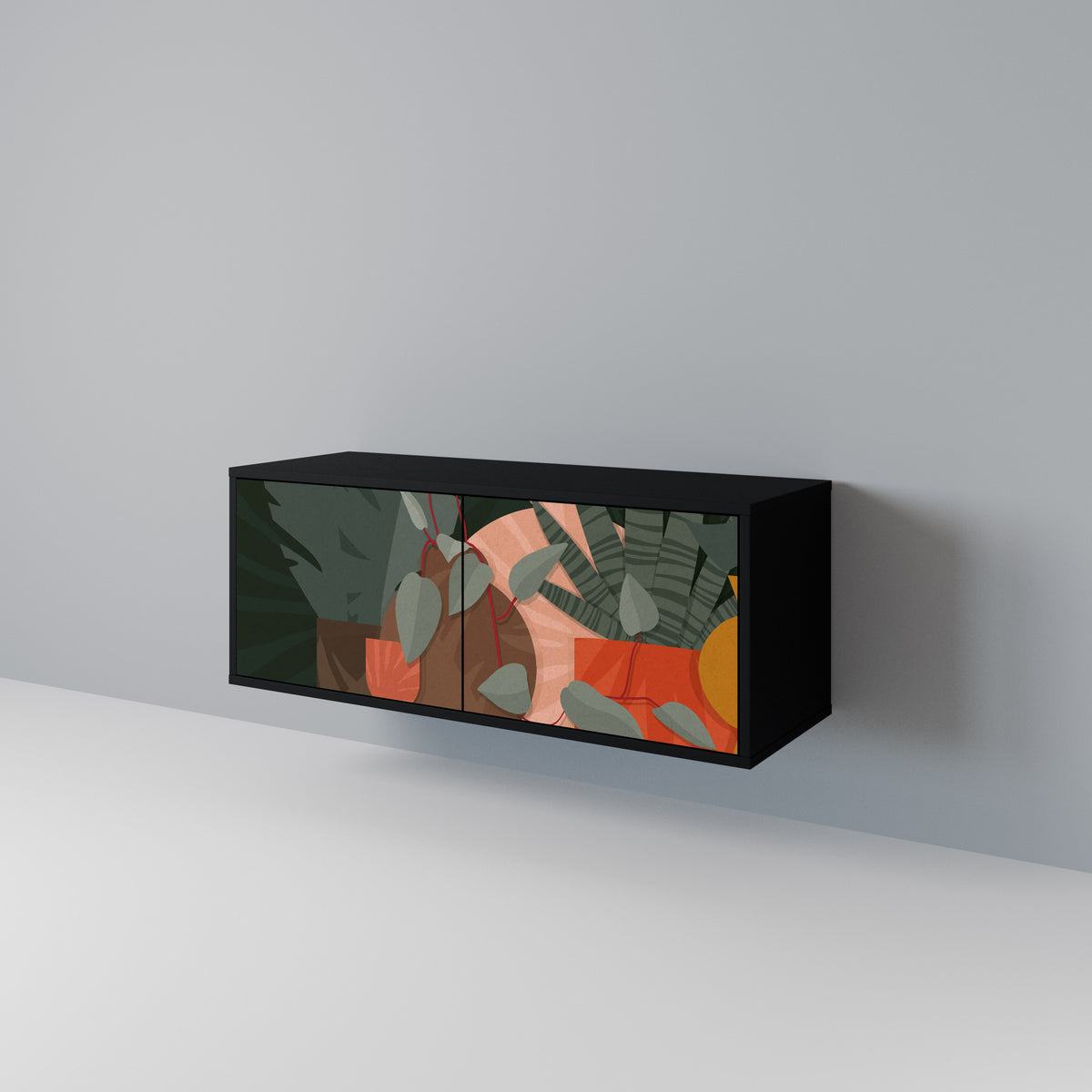 TROPICAL COMPOSITION Mueble de TV Compacto de 2 puertas