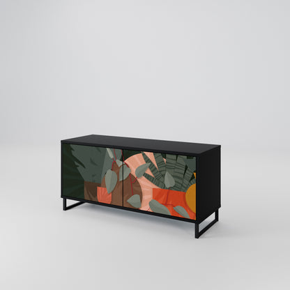 TROPICAL COMPOSITION Mueble de TV Compacto de 2 puertas
