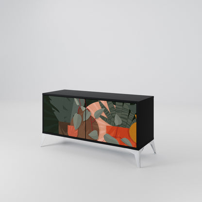 TROPICAL COMPOSITION Mueble de TV Compacto de 2 puertas