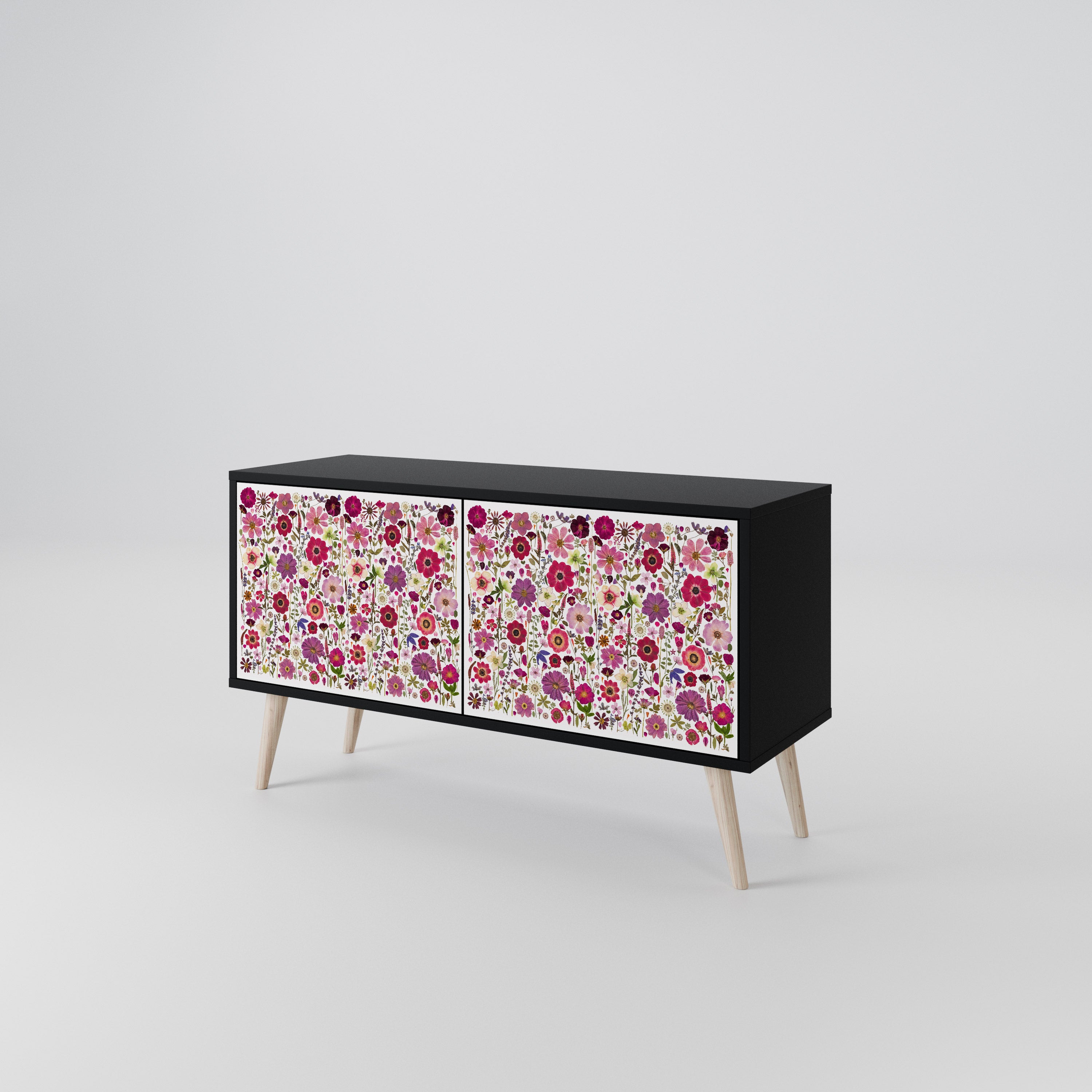 PETAL GARDEN Mueble de TV Compacto de 2 puertas