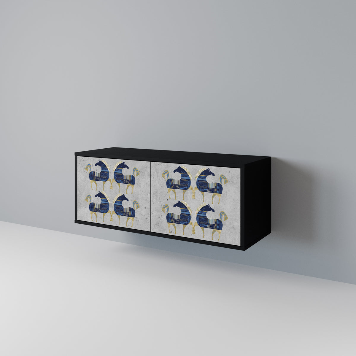 MAJESTIC STEED Mueble de TV Compacto de 2 puertas