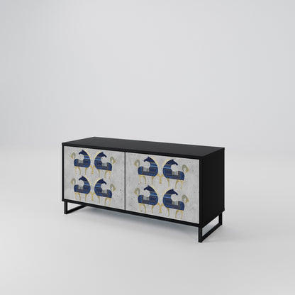 MAJESTIC STEED Mueble de TV Compacto de 2 puertas