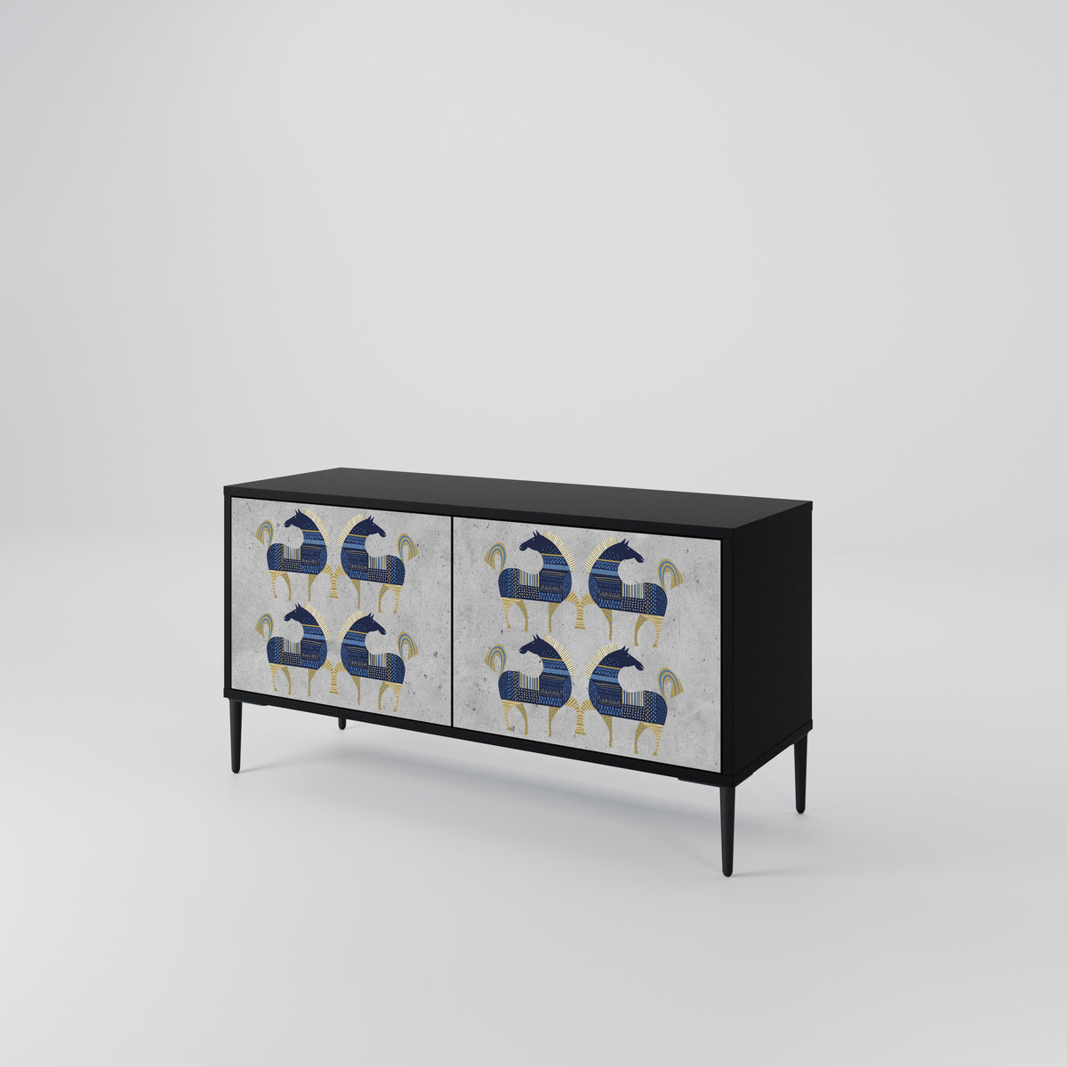 MAJESTIC STEED Mueble de TV Compacto de 2 puertas