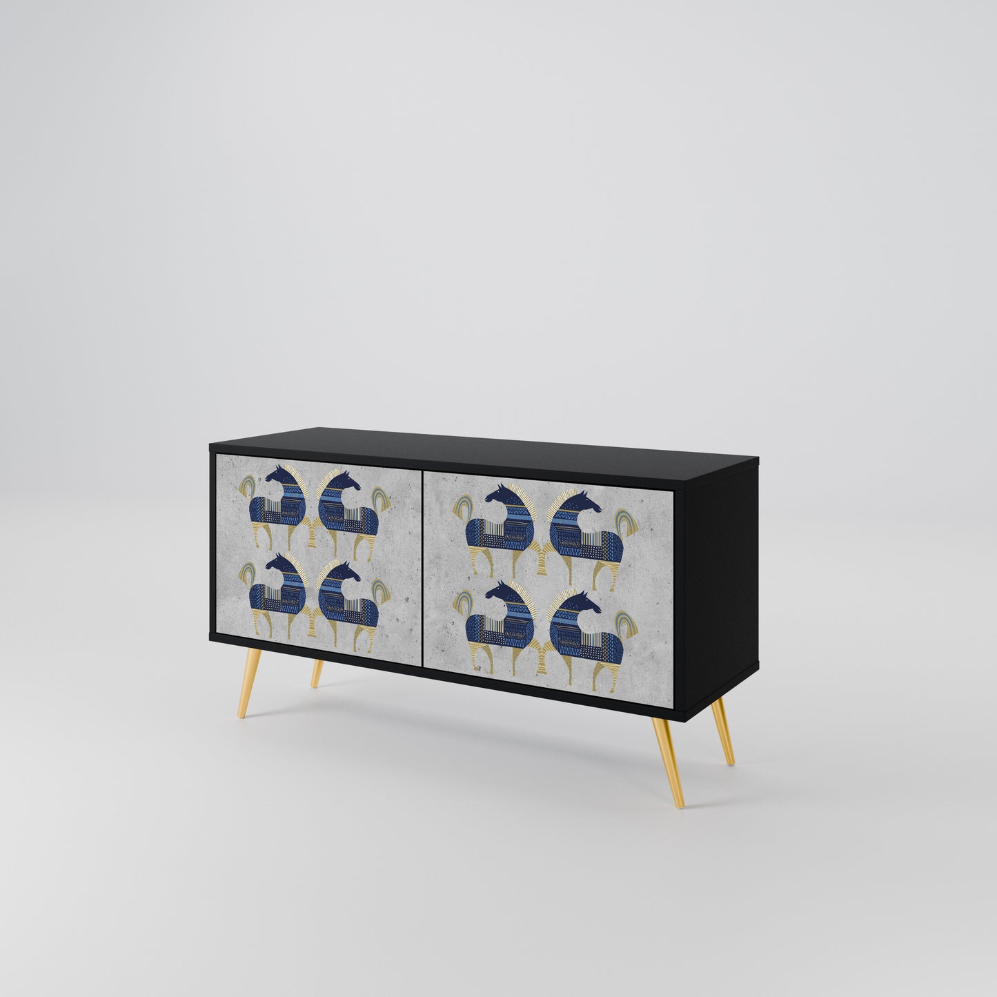 MAJESTIC STEED Mueble de TV Compacto de 2 puertas