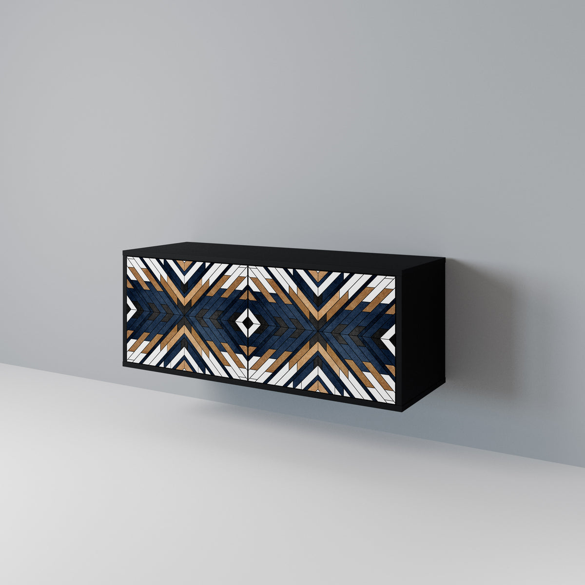 ARTFUL GEOMETRY Mueble de TV Compacto de 2 puertas
