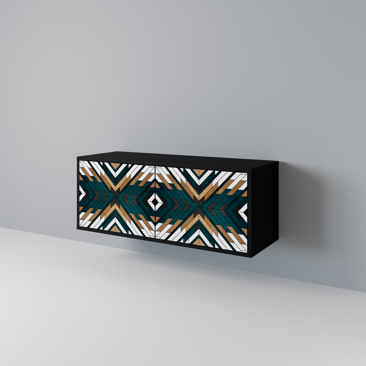 ARTISTIC GEOMETRY Mueble de TV Compacto de 2 puertas