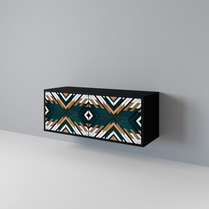 ARTISTIC GEOMETRY Compact 2-Door TV Cabinet