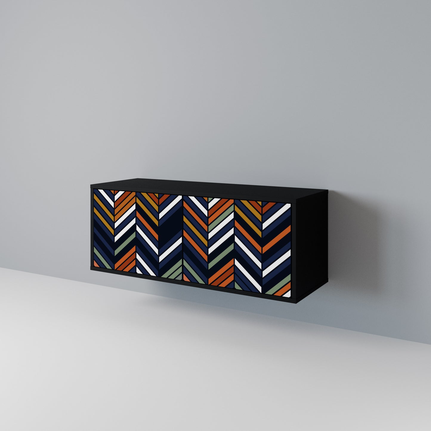VIBRANT PATCHWORK Mueble de TV Compacto de 2 puertas