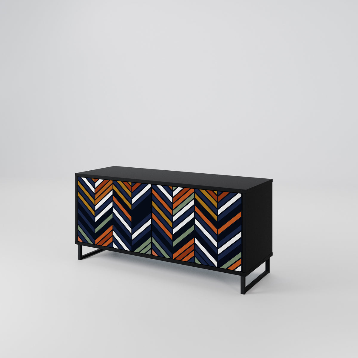 VIBRANT PATCHWORK Mueble de TV Compacto de 2 puertas