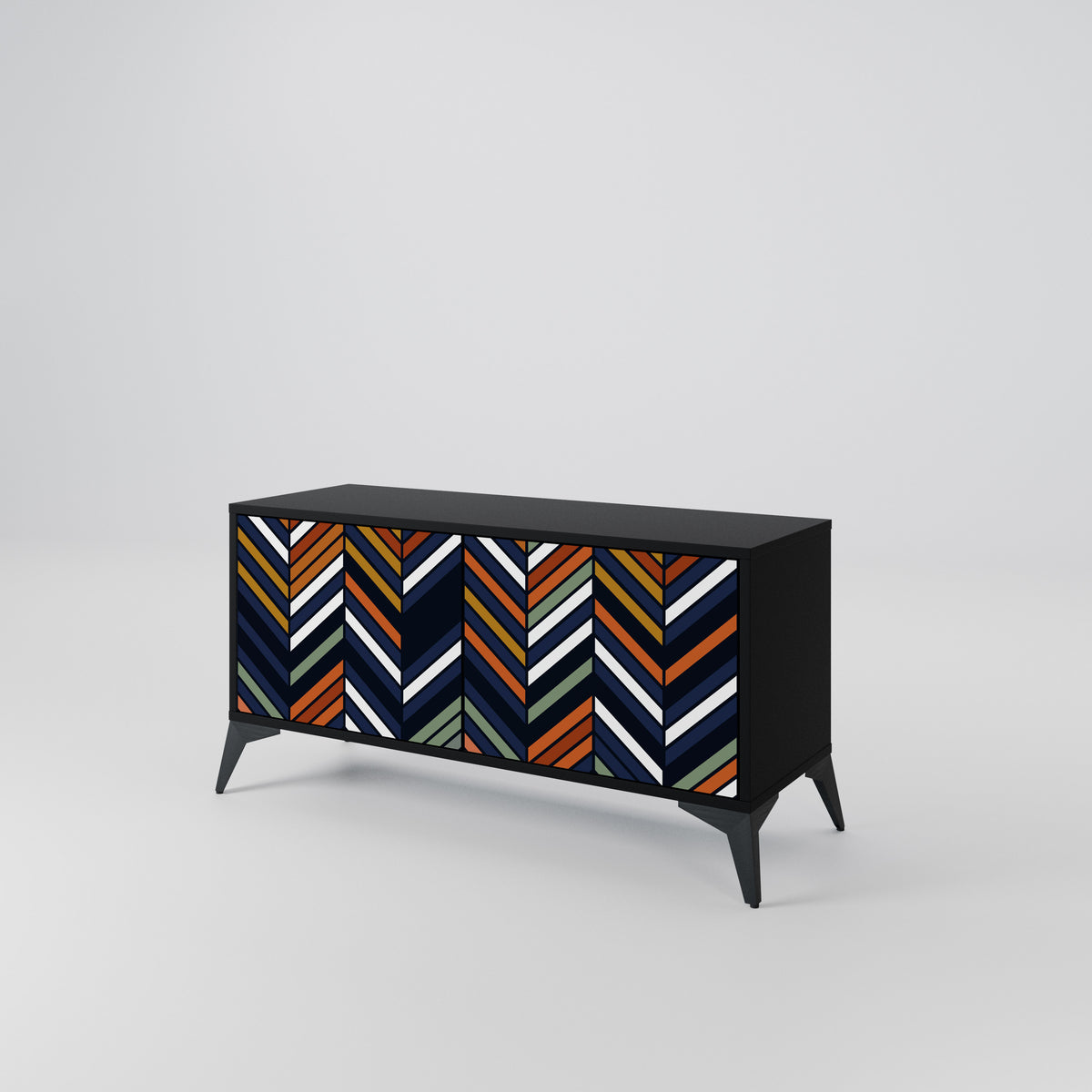 VIBRANT PATCHWORK Mueble de TV Compacto de 2 puertas
