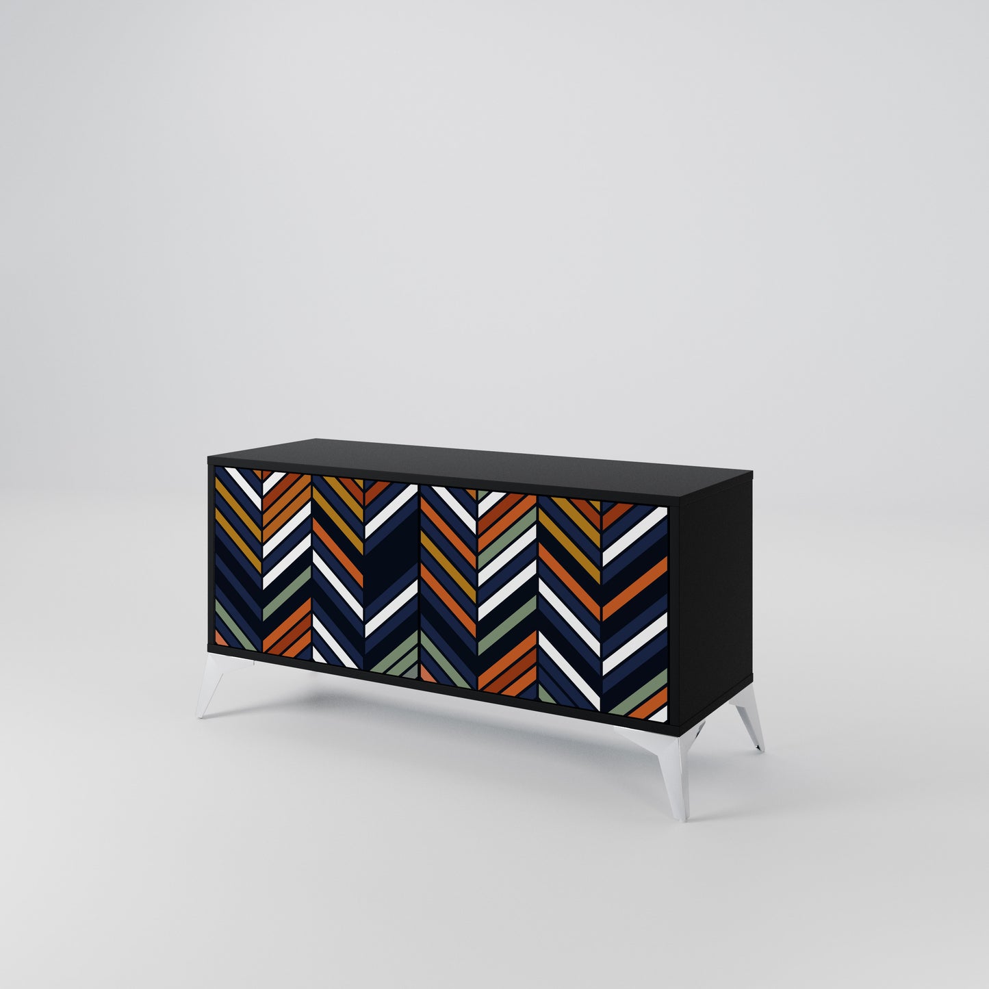 VIBRANT PATCHWORK Mueble de TV Compacto de 2 puertas